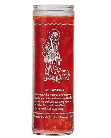 Saint Lazarus Crusader Candle Powerfulhand.com