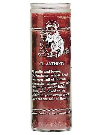 Saint Anthony Crusader Candle Powerfulhand.com