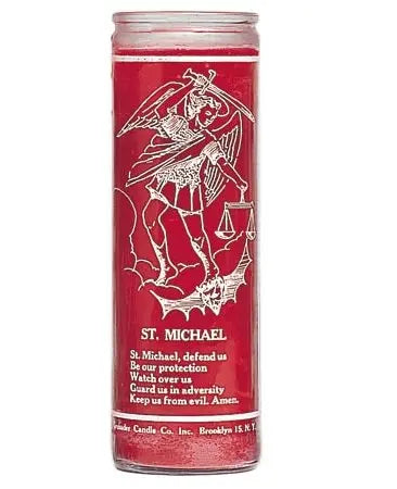 Saint Michael Crusader Candle Powerfulhand.com