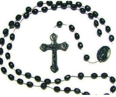 Rosário de plástico preto