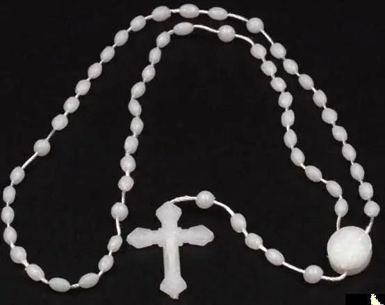 Glow in Dark Plastic Rosary Beads Powerfulhand.com