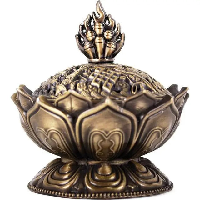 Metal Lotus Incense Holder Powerfulhand.com
