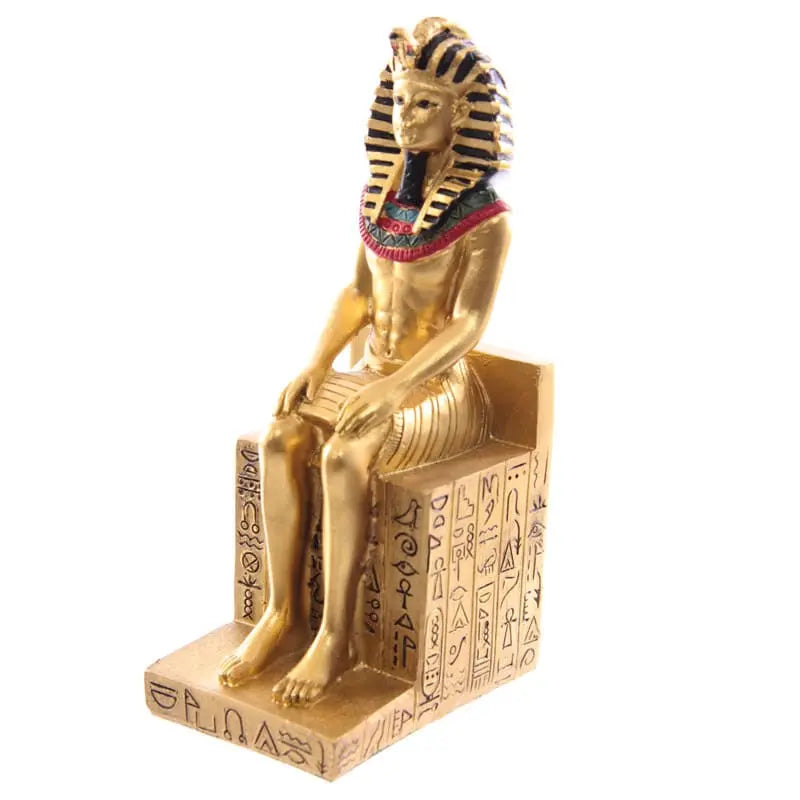 Ramesses the Second Seated on Hieroglyphic Throne Powerfulhand.com