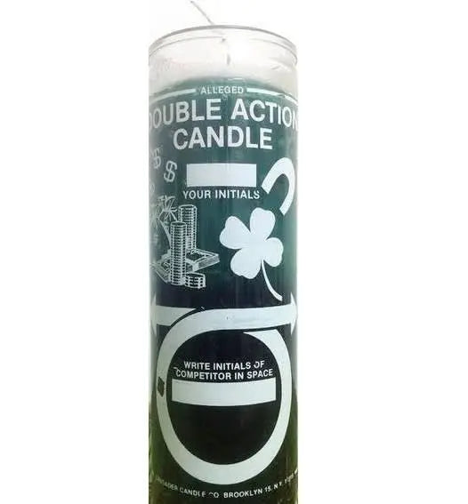 Double Action Money Crusader Candle Powerfulhand.com