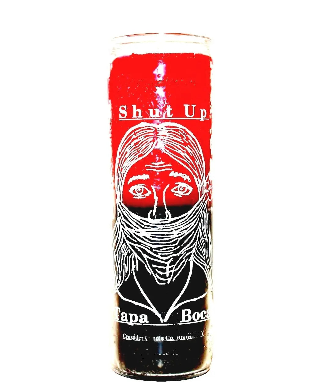 Shut Up Crusader Candle Powerfulhand.com