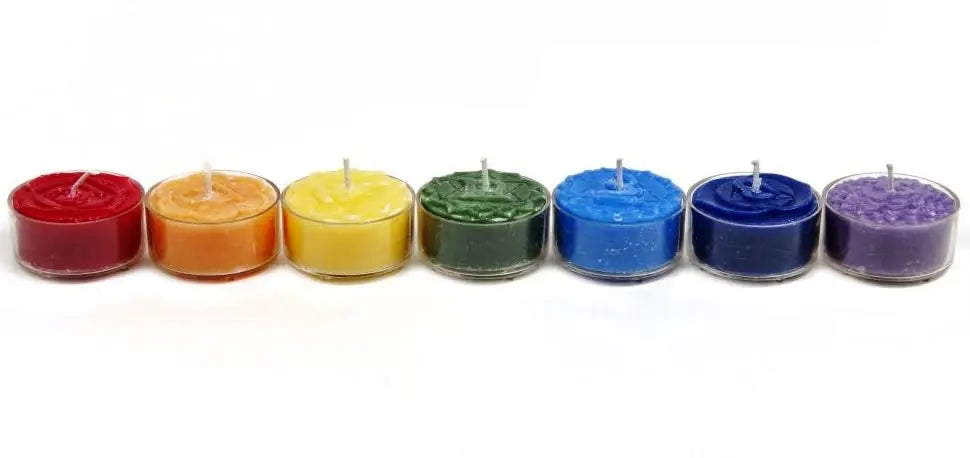 Chakra Scented Tealight Candle Set (7 Pack) Powerfulhand.com