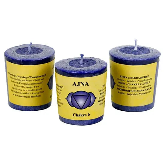 Chakra 6 Votive Candle Powerfulhand.com