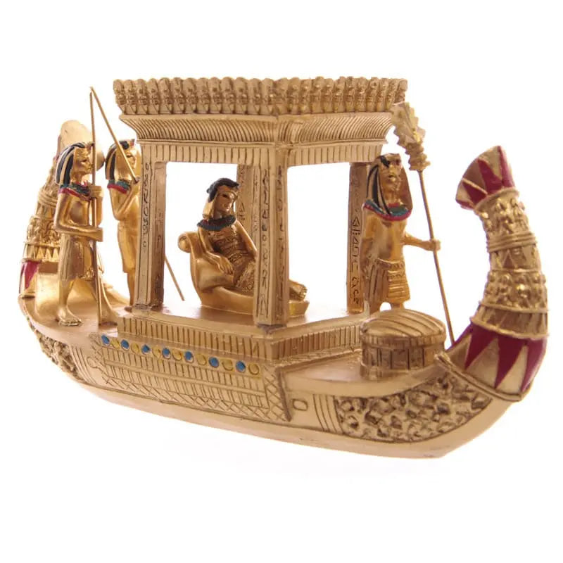 Golden Egyptian Canopy Boat Powerfulhand.com