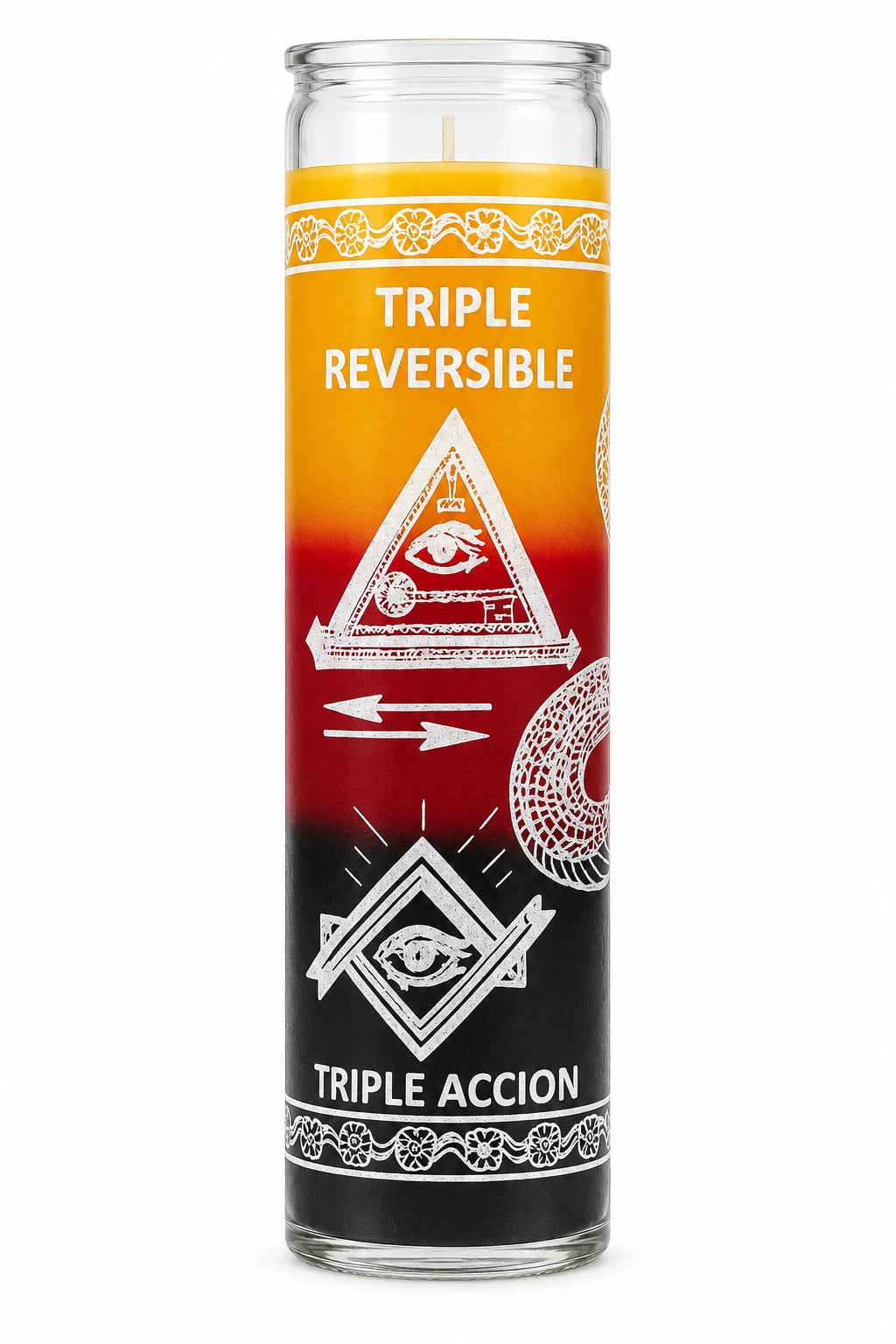 Triple Action Reversible Candle — white studio background