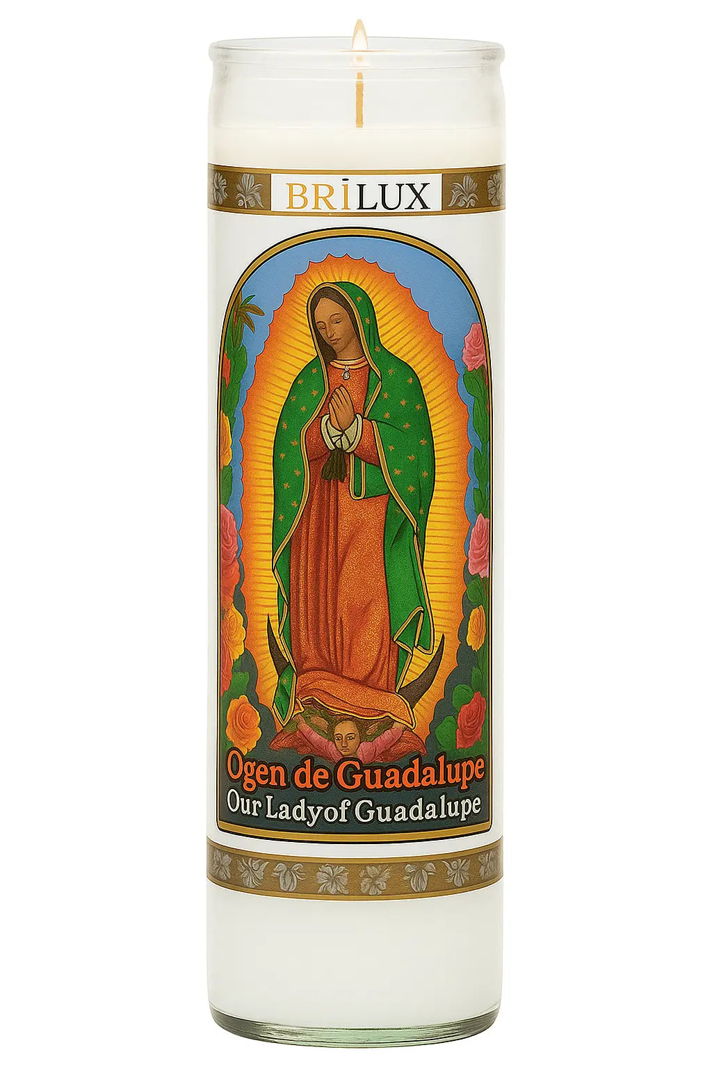 Our Lady of Guadalupe Candle Powerfulhand.com