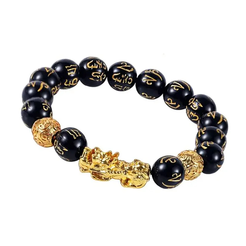 Black Obsidian Wealth Bracelet Powerfulhand.com