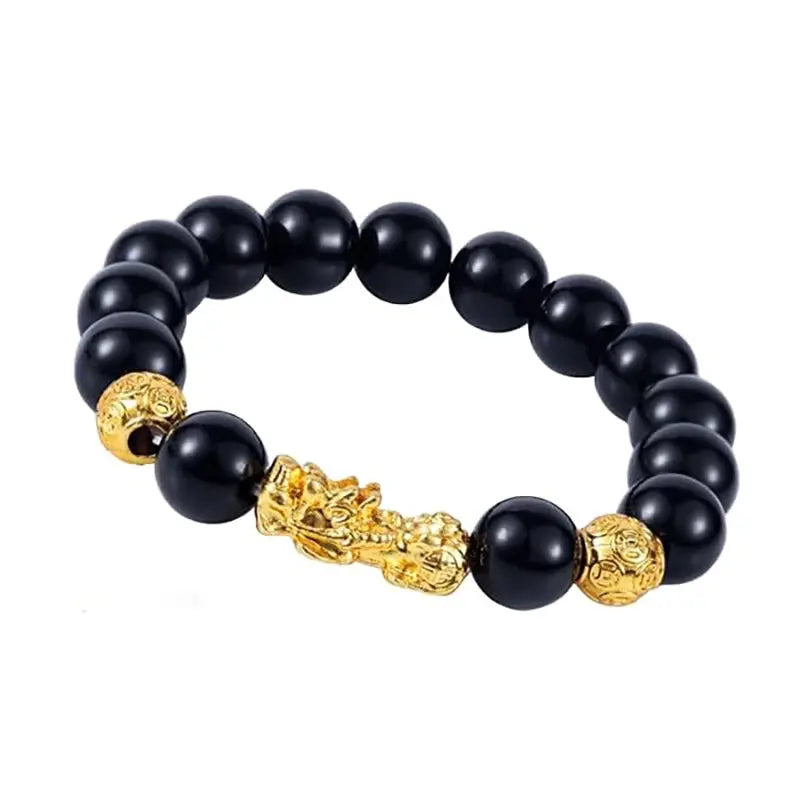 Black Obsidian Wealth Bracelet Powerfulhand.com