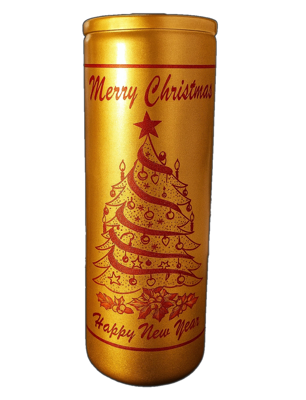 Gold Christmas Glass Candle (Multi-Language Holiday Edition)