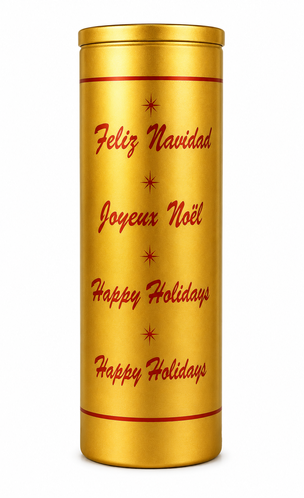 Gold Christmas Glass Candle