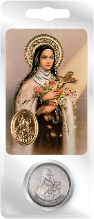 Saint Thérèse Pocket Token & Prayer Card