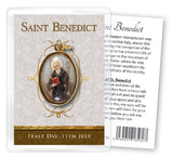 Saint Benedict Leaflet with Gilt Medal (Gold Foil)