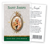 Saint Joseph Leaflet with Gilt Medal (Gold Foil)