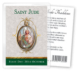 Saint Jude Leaflet with Gilt Medal (Gold Foil)