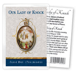 Our Lady of Knock Leaflet with Gilt Medal (Gold Foil)