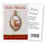 Saint Michael Leaflet with Gilt Medal (Gold Foil)