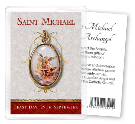 Leaflet - Gilt Medal-Gold Foil - St. Michael