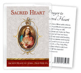 Sacred Heart of Jesus Leaflet with Gilt Medal (Gold Foil)