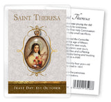 Saint Thérèse Leaflet with Gilt Medal (Gold Foil)