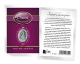 Saint Christopher Leaflet with Oxidised Medal
