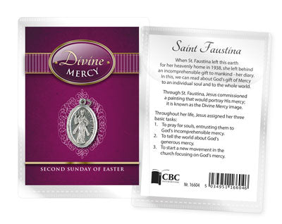 Divine Mercy Leaflet with Oxidised Medal