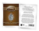 Saint Gerard Leaflet with Oxidised Medal