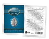 Miraculous Medal Leaflet with Oxidised Medal