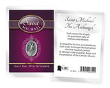 Saint Michael Leaflet with Oxidised Medal