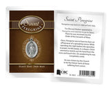 Saint Peregrine Leaflet with Oxidised Medal