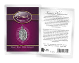 Saint Philomena Leaflet with Oxidised Medal