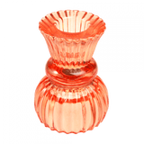 Orange Double-Ended Glass Candle Holder