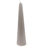 Light Grey Tall Cone Candle for Home Decor & Dining Tables