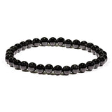 Black Tourmaline Bracelet – Protective Crystal Beads (5mm)