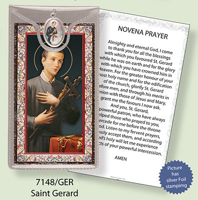 Saint Gerard Medal & Foil Leaflet Prayer Card