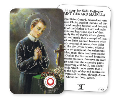 Saint Gerard Relic Prayer Card