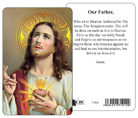 Prayer Card - The Our Father - Sacred Heart