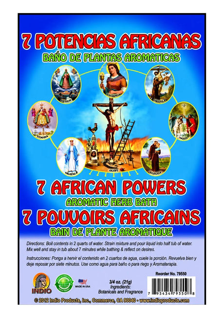 7 African Powers Bath Herbs Envelope Powerfulhand.com