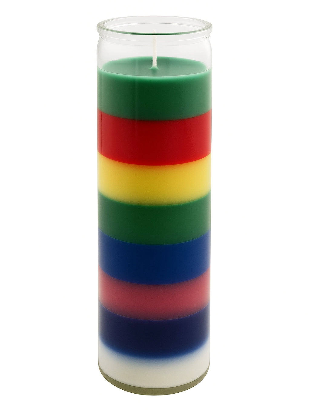 Bougie en verre 7 couleurs