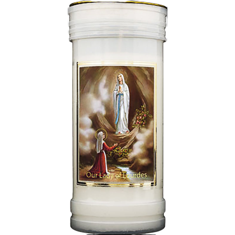 Lady of Lourdes Pillar Candle