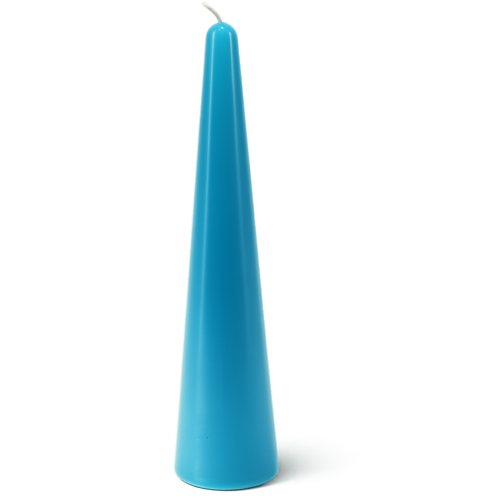 Dark Blue Tall Cone Candle for Home Decor & Dining Tables