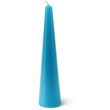 Dark Blue Tall Cone Candle for Home Decor & Dining Tables