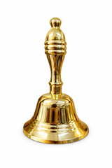 7 Inch Brass Hand Bell for Rituals, Meditation & Altar Use