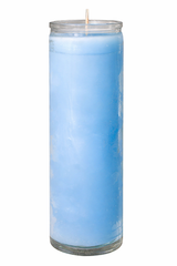 Vela de vidro simples azul celeste