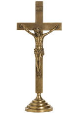 12" Standing Brass Cross