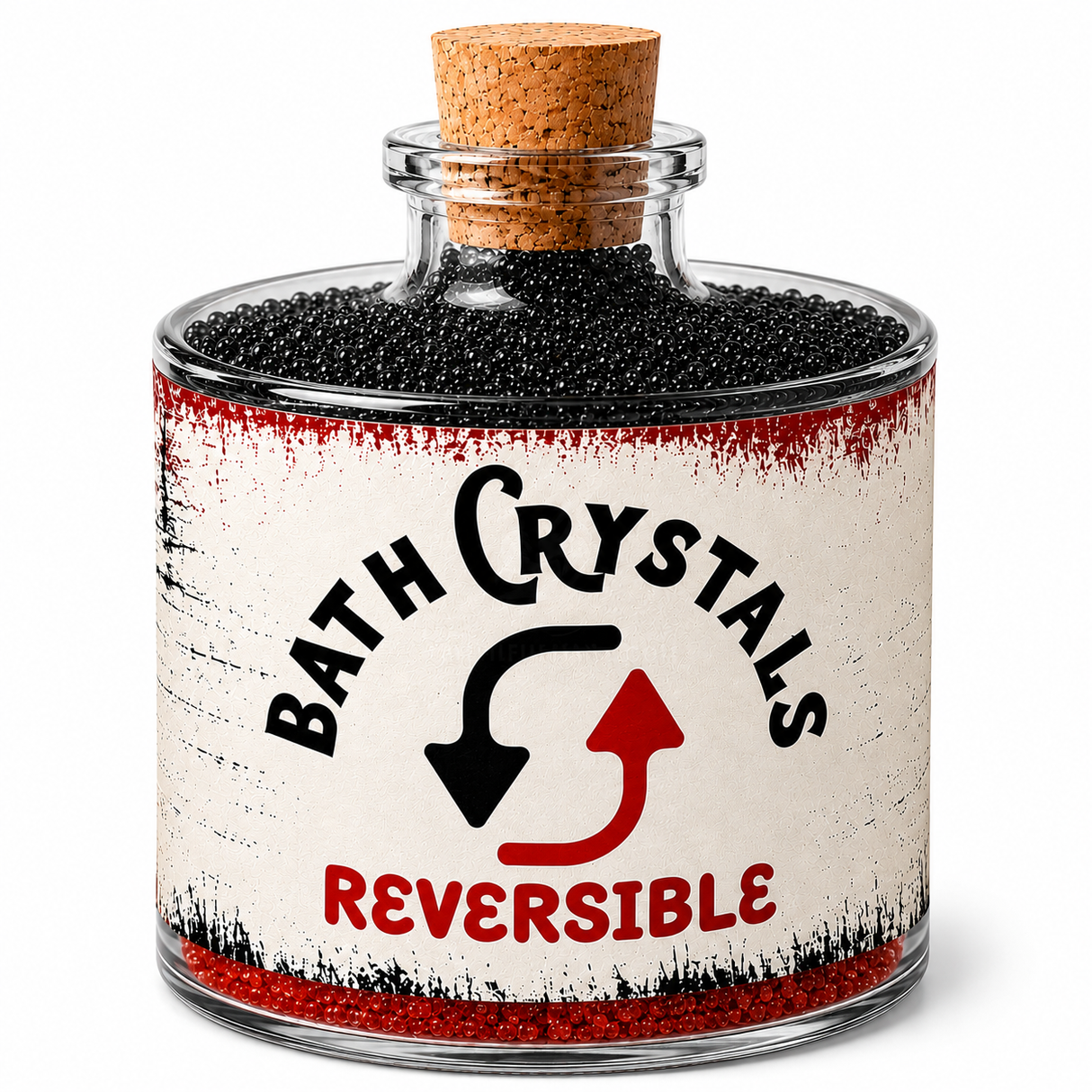 Pot de cristaux de sel de bain réversible (2 couleurs)