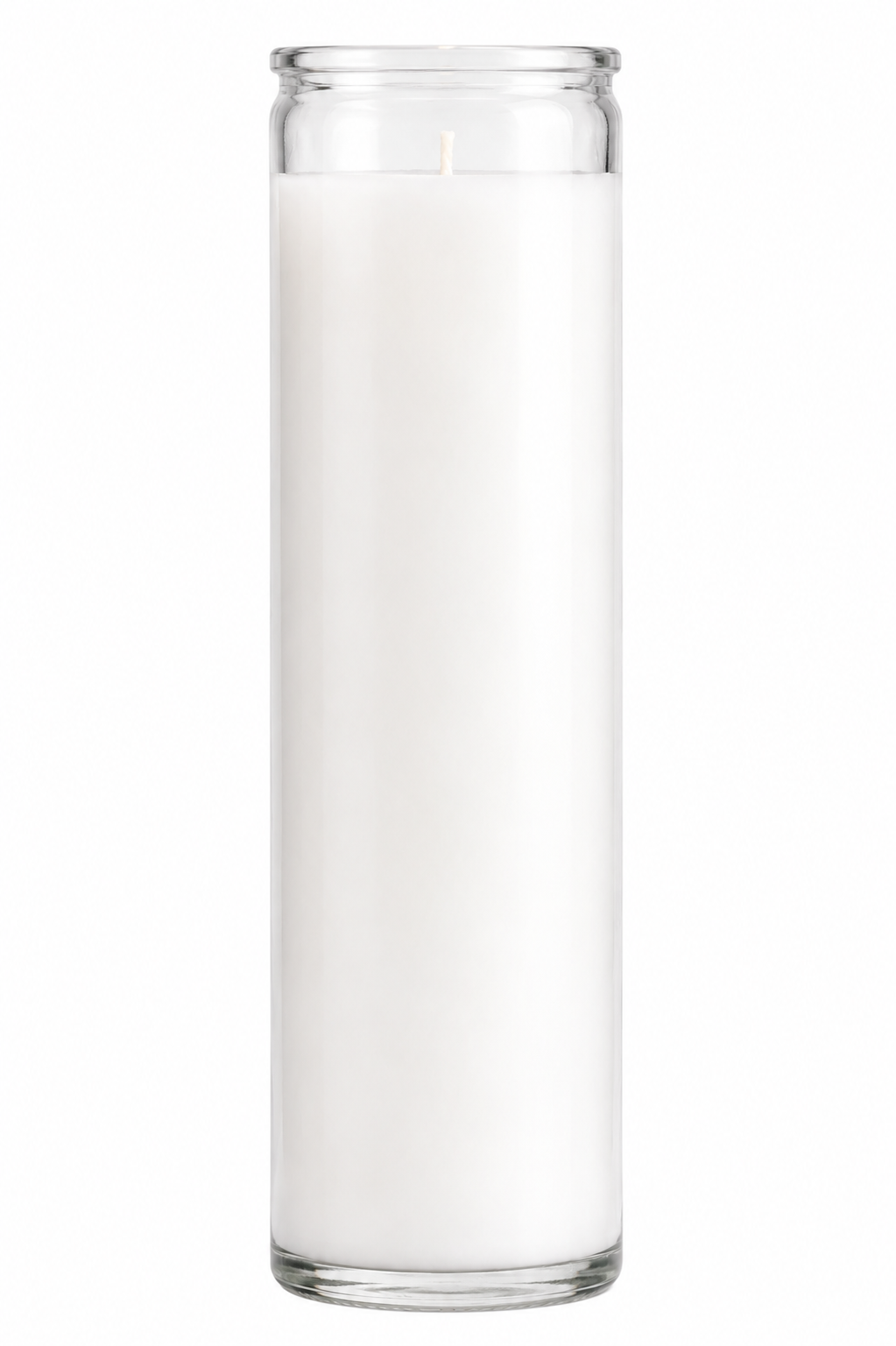 White Plain Glass Candle